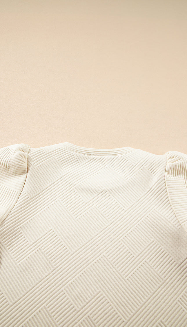 Textured Puff Sleeve Blouse