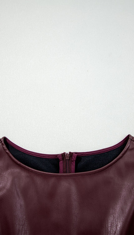 Faux Leather Mini Dress
