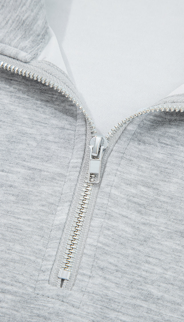 Collared Drawstring Pants Set