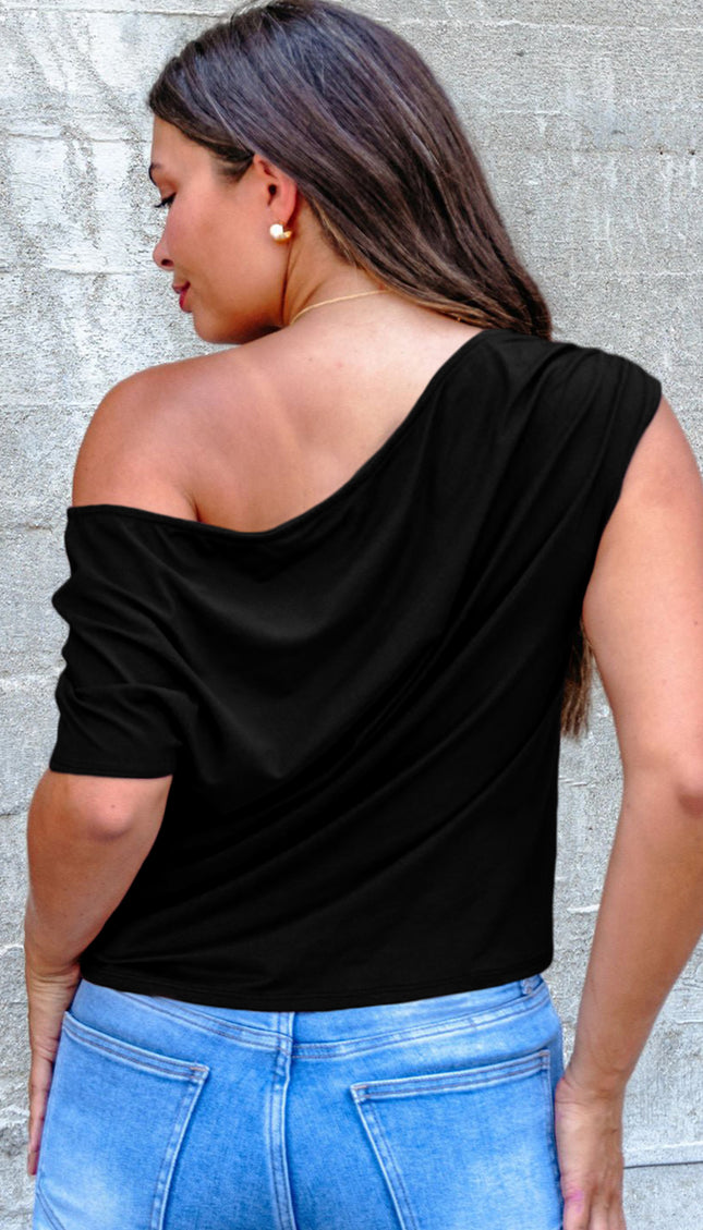 Asymmetric Neck Blouse