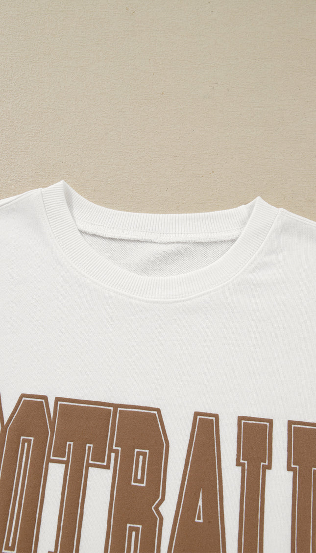 Letter Graphic Crew Neck Sweatshirt