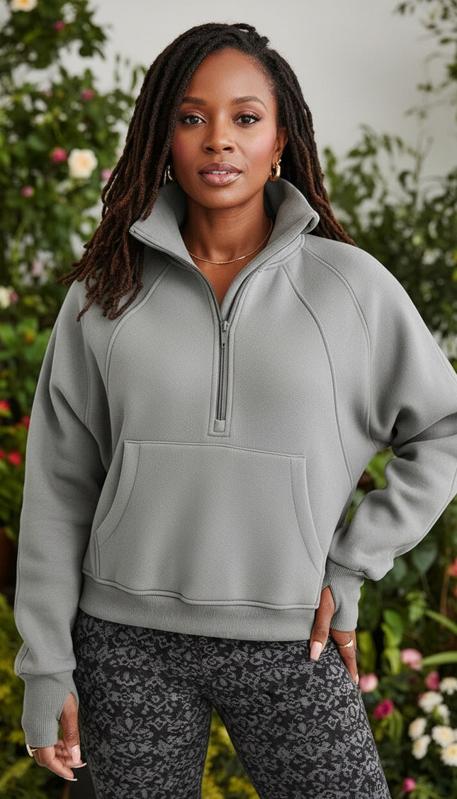 Thumbhole Sleeve Sweatshirt