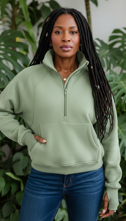 Thumbhole Sleeve Sweatshirt