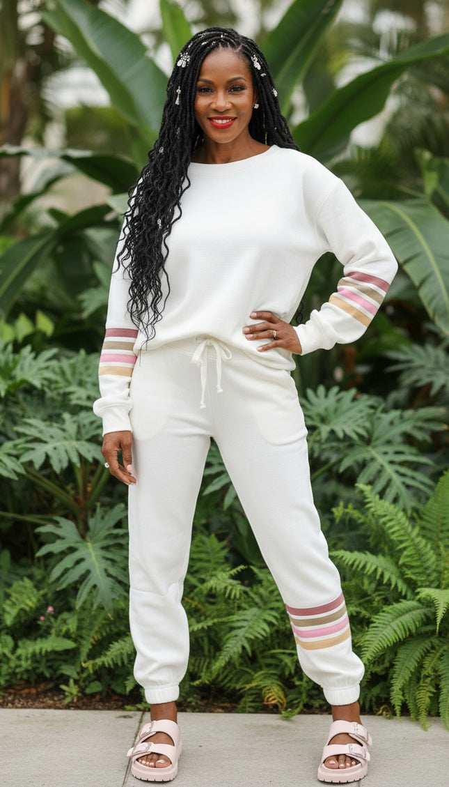 Striped Pullover and Jogger Pants set