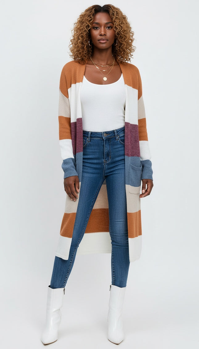 Color Block Cardigan