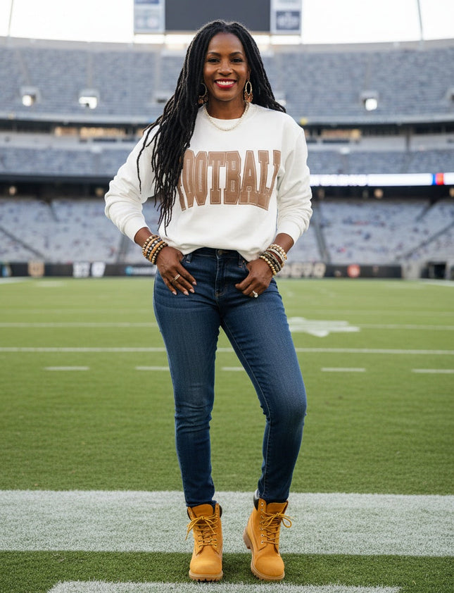 Letter Graphic Crew Neck Sweatshirt