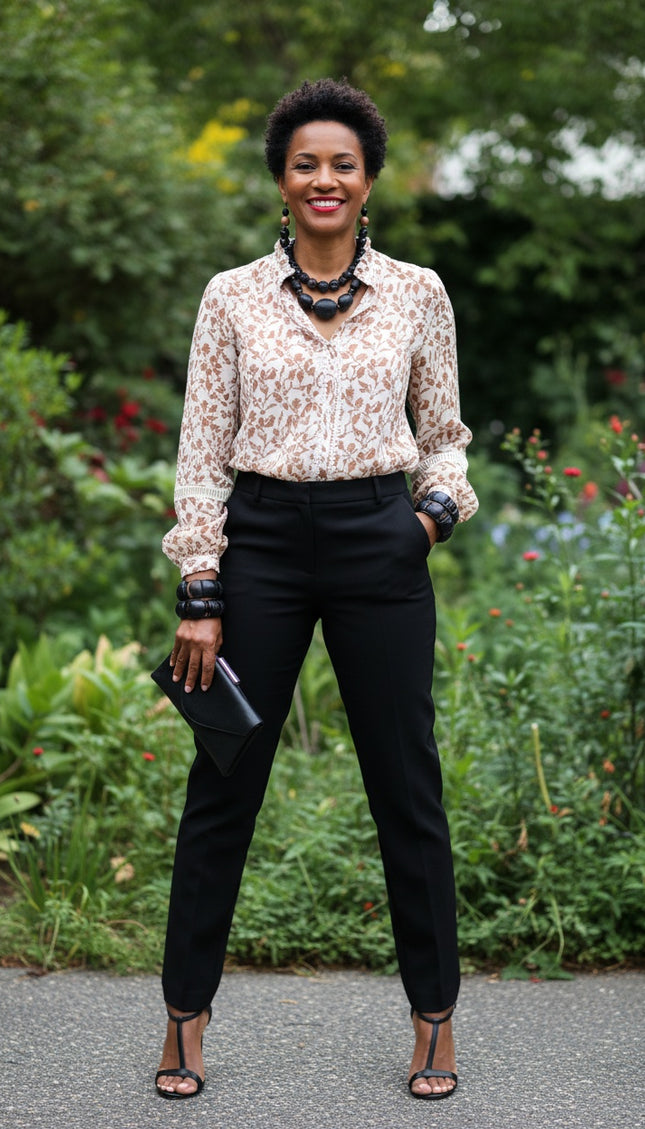 Lace Detail Puff Sleeve Blouse