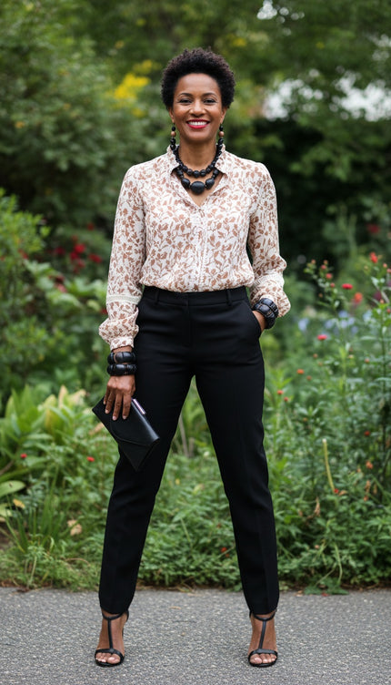 Lace Detail Puff Sleeve Blouse