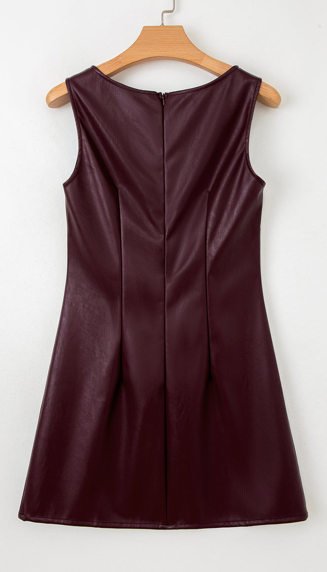 Faux Leather Mini Dress