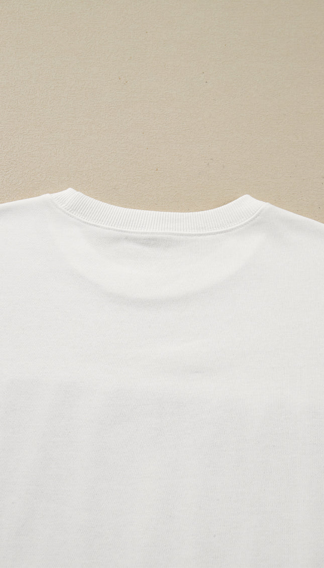 Letter Graphic Crew Neck Sweatshirt