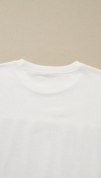 Letter Graphic Crew Neck Sweatshirt