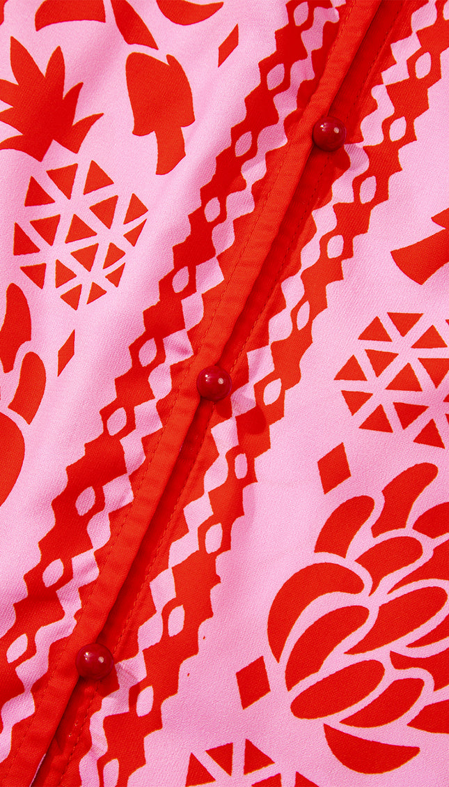 Strawberry Pink Tie Blouse