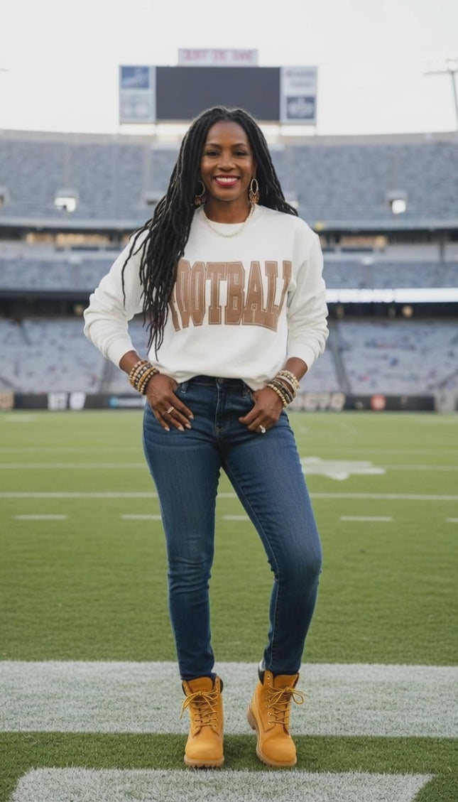 Letter Graphic Crew Neck Sweatshirt